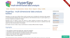 Desktop Screenshot of hyperspy.org