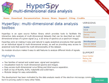 Tablet Screenshot of hyperspy.org